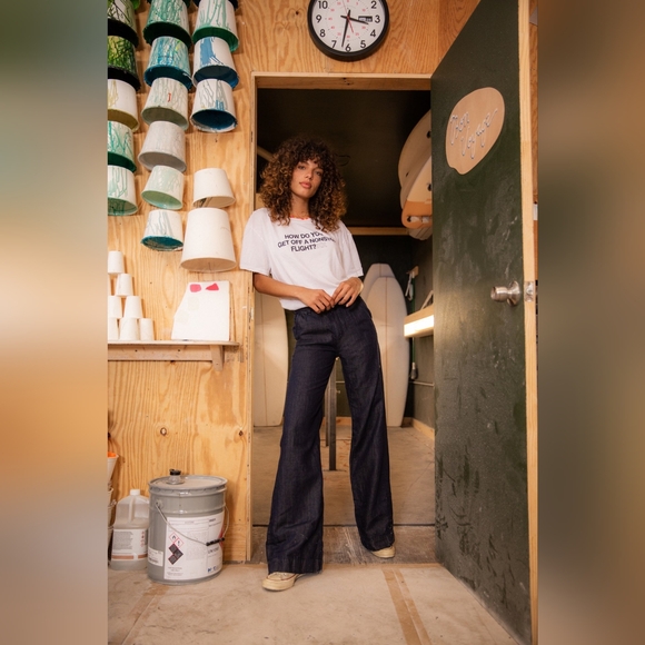 Denim Trouser Indigo Linen - Picture 1 of 9